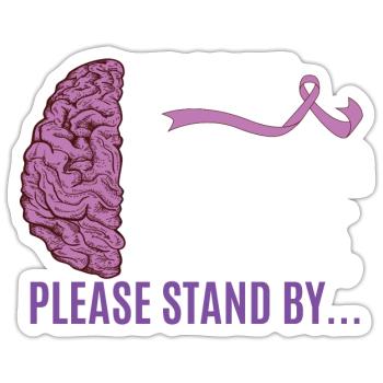 Epilepsy Awareness Designs for Men - Sticker size S (10 x 10 cm) - white matte - Front