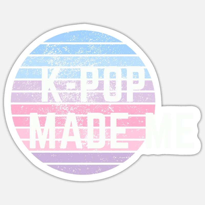 KPOP Made Me - Sticker taille S (10 x 10 cm) - blanc mat