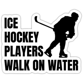 Ice hockey players Ice hockey fan ice hockey team - Sticker size S (10 x 10 cm) - white matte - Front