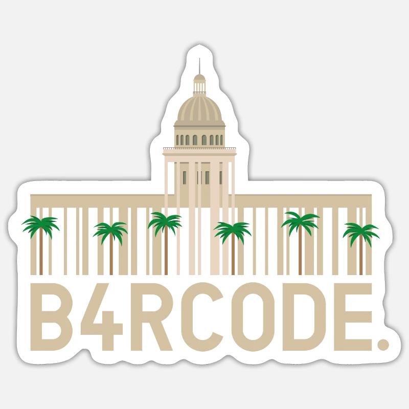 B4RCODE. Havanna Sticker Größe S (10 x 10 cm)