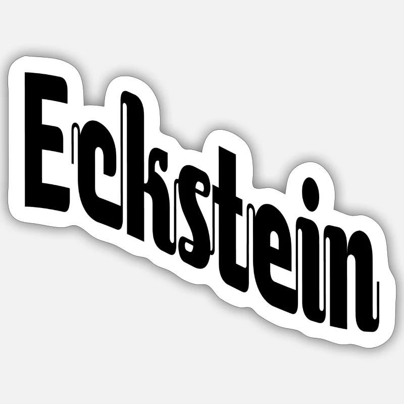 Eckstein - Sticker Größe S (10 x 10 cm) - Mattweiß