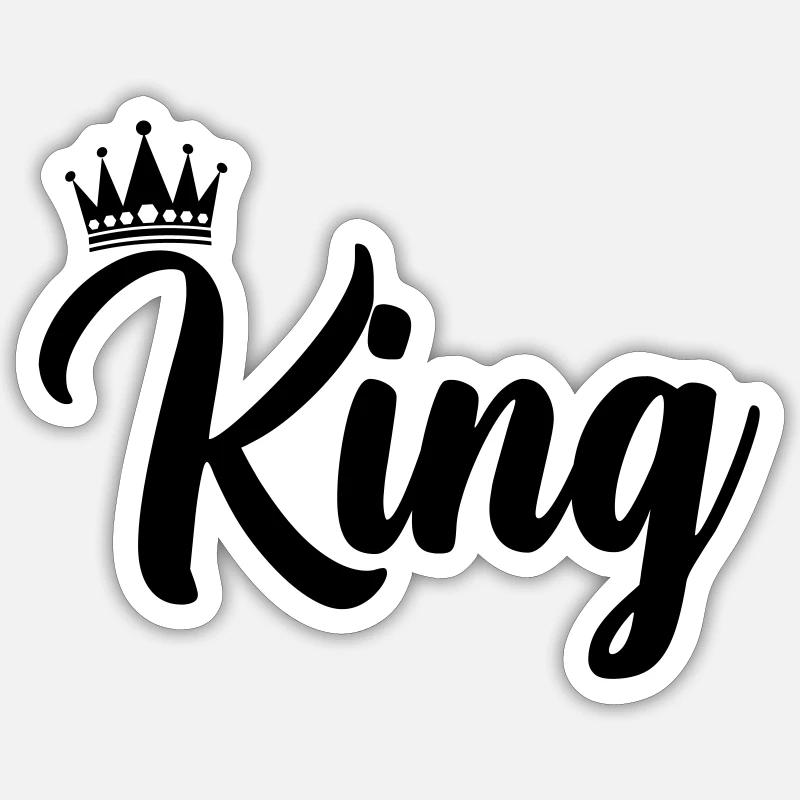 Roi - Sticker taille S (10 x 10 cm) - blanc mat