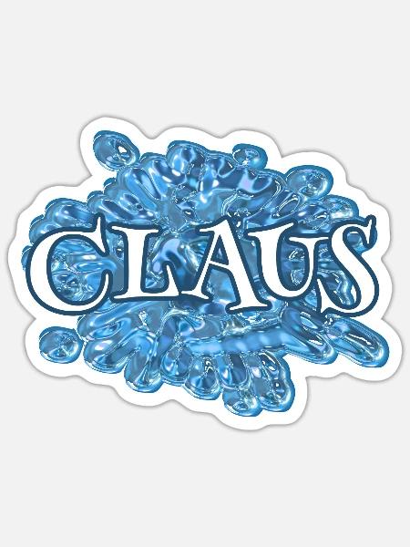 Vorname claus - Sticker Größe S (10 x 10 cm) - Mattweiß