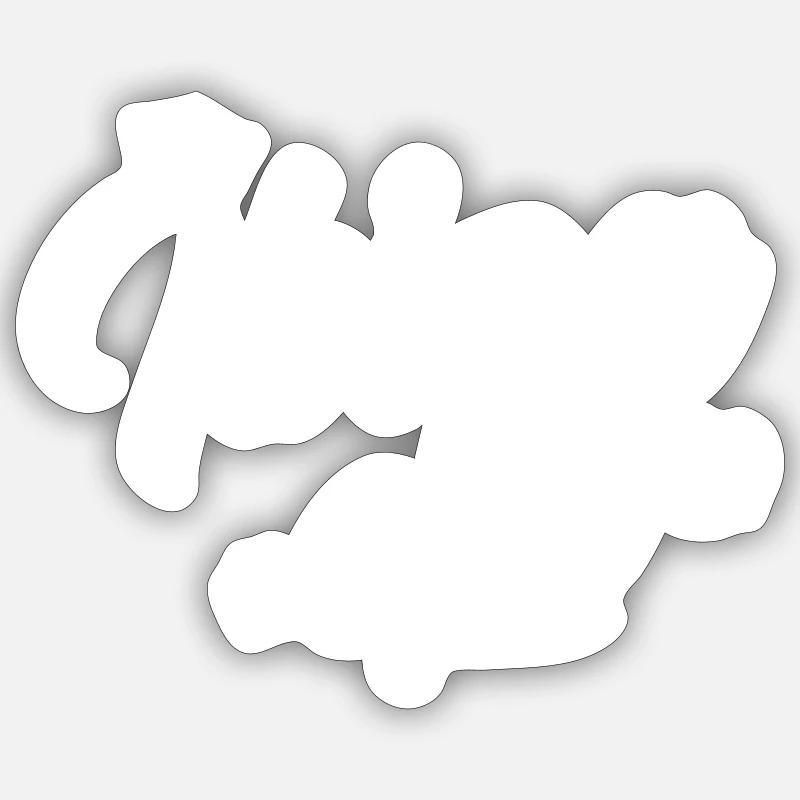 Ibiza Équipage - Sticker taille S (10 x 10 cm) - blanc mat