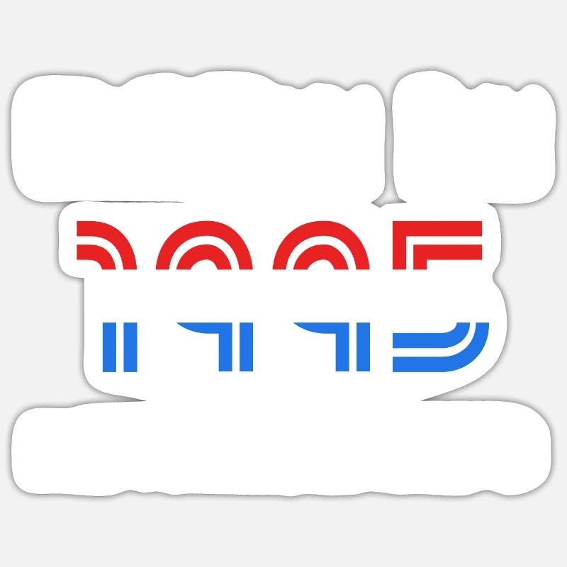 1995 - Sticker taille S (10 x 10 cm) - blanc mat