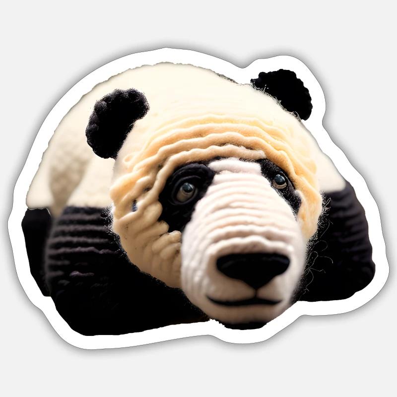 Panda groß Sticker Größe S (10 x 10 cm)