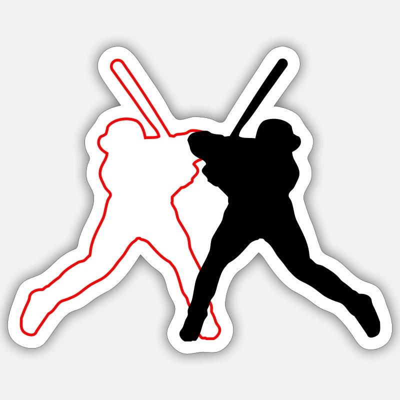 Baseball Design 02 - Sticker size S (10 x 10 cm) - white matte