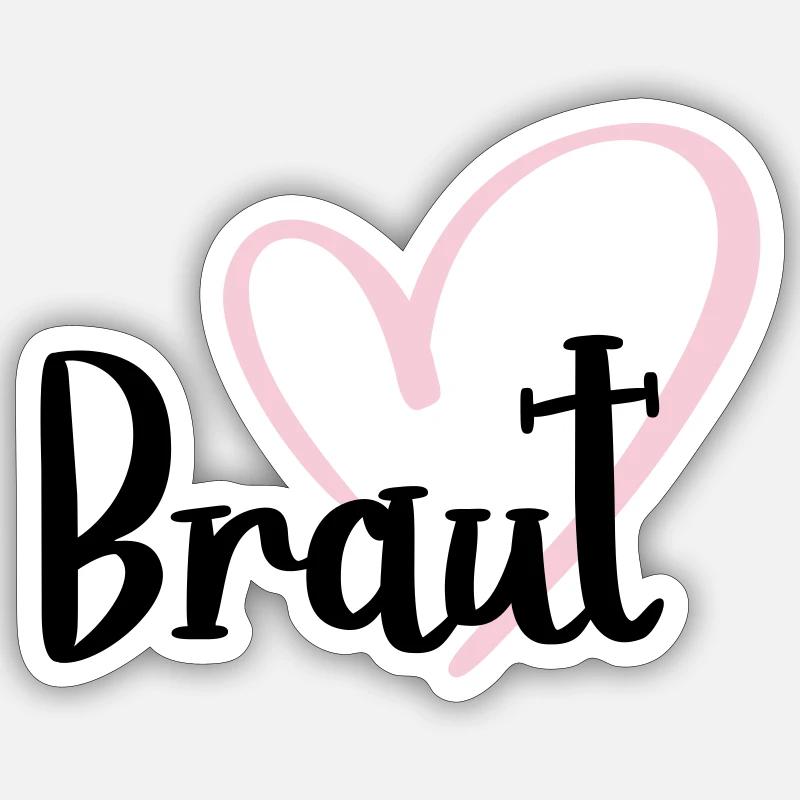 Mariée - Sticker taille S (10 x 10 cm) - blanc mat