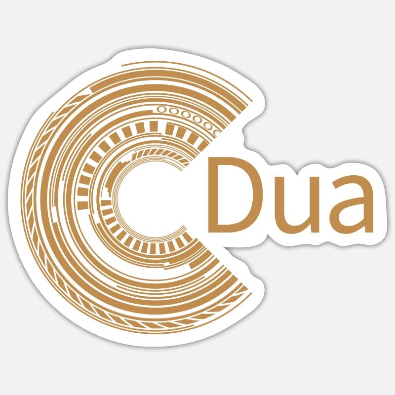 Pour Dua - Sticker taille S (10 x 10 cm) - blanc mat