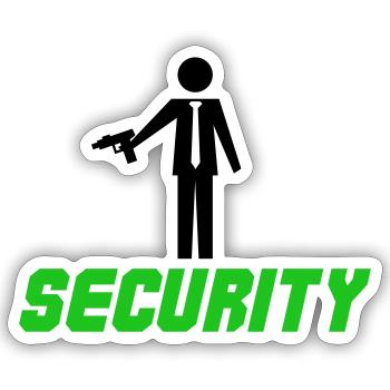 Conception de la sécurité - Sticker taille S (10 x 10 cm) - blanc mat - Devant