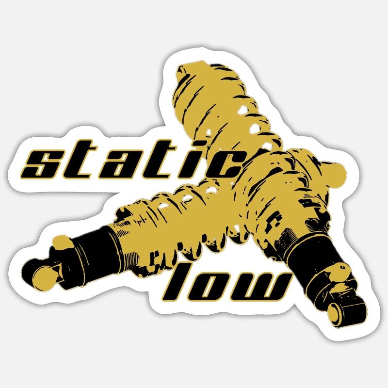 staticlow 3 - Sticker Größe S (10 x 10 cm) - Mattweiß