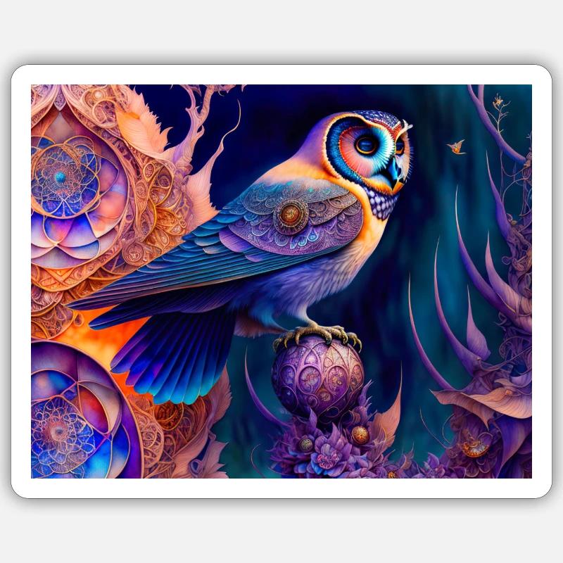 Eule Sticker Größe S (10 x 10 cm)