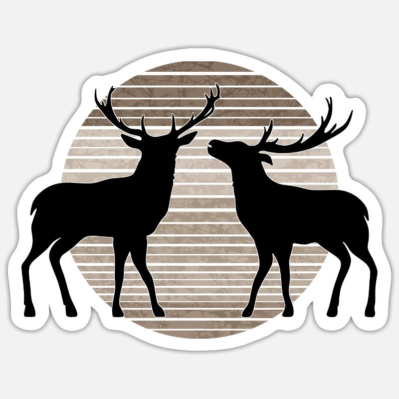 Hirsch Sticker Größe S (10 x 10 cm)