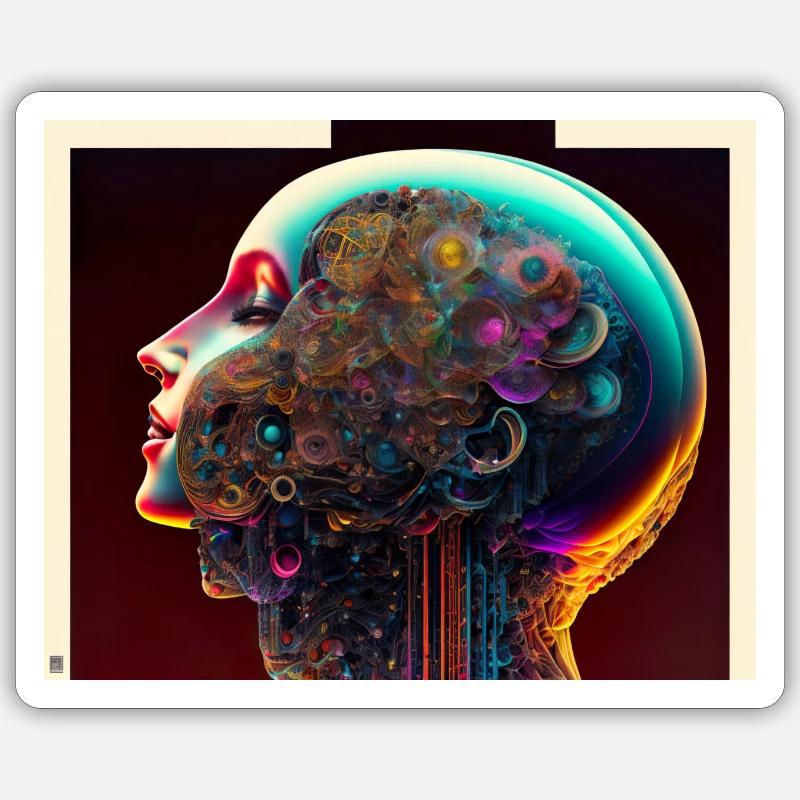 Open thoughts - Sticker size S (10 x 10 cm) - white matte