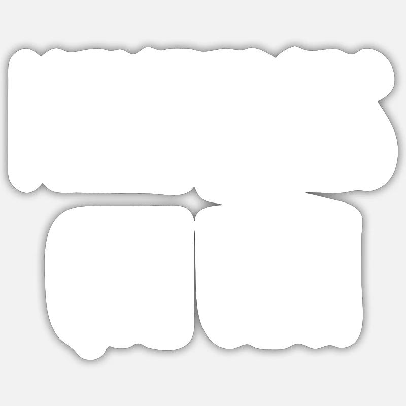 menteries que ceci - Sticker taille S (10 x 10 cm) - blanc mat