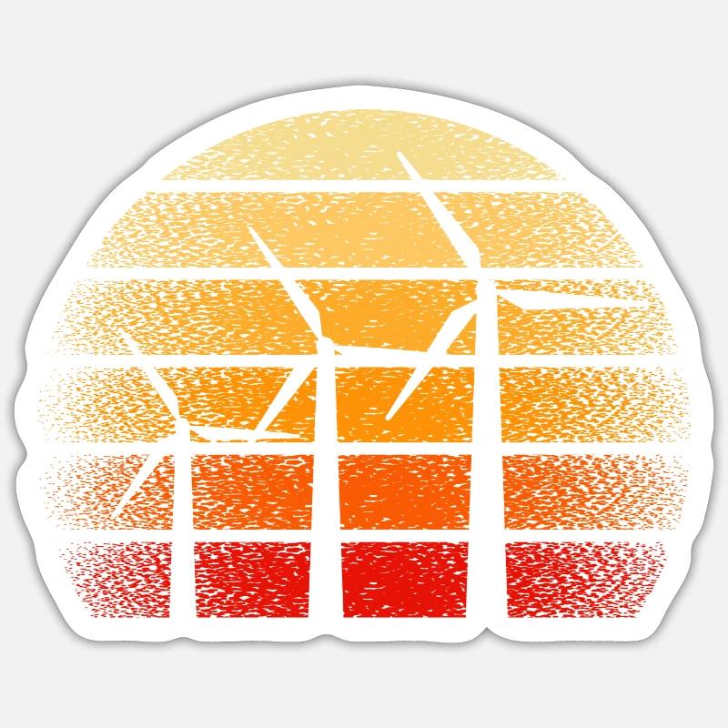 Retro windmill Sticker size S (10 x 10 cm)