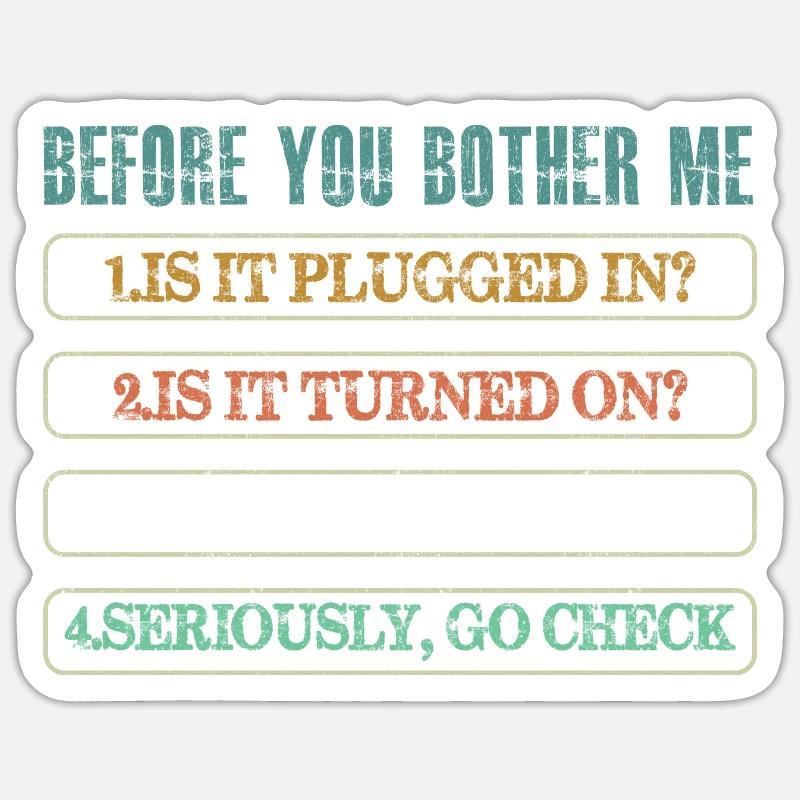 Information Technology Tech Technical Support Sticker Größe S (10 x 10 cm)