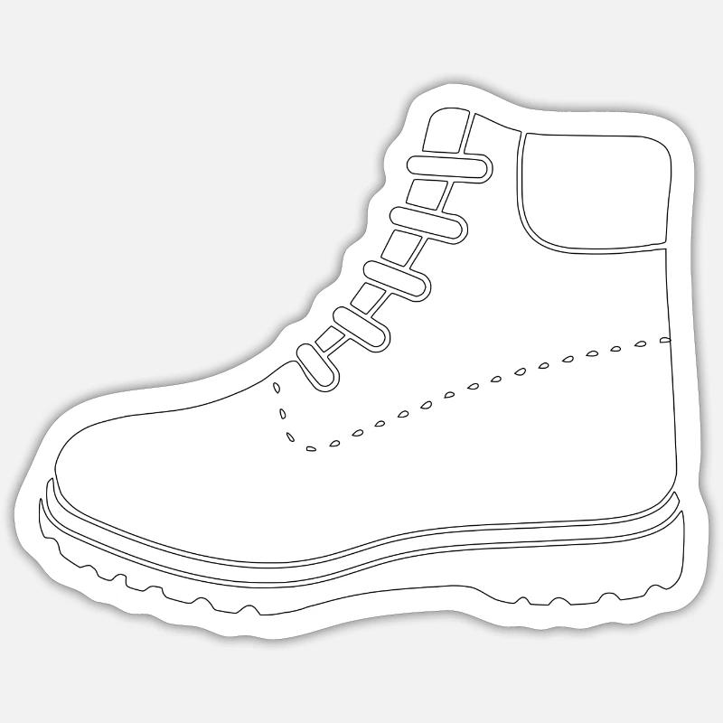 Wanderschuh Sticker Größe S (10 x 10 cm)