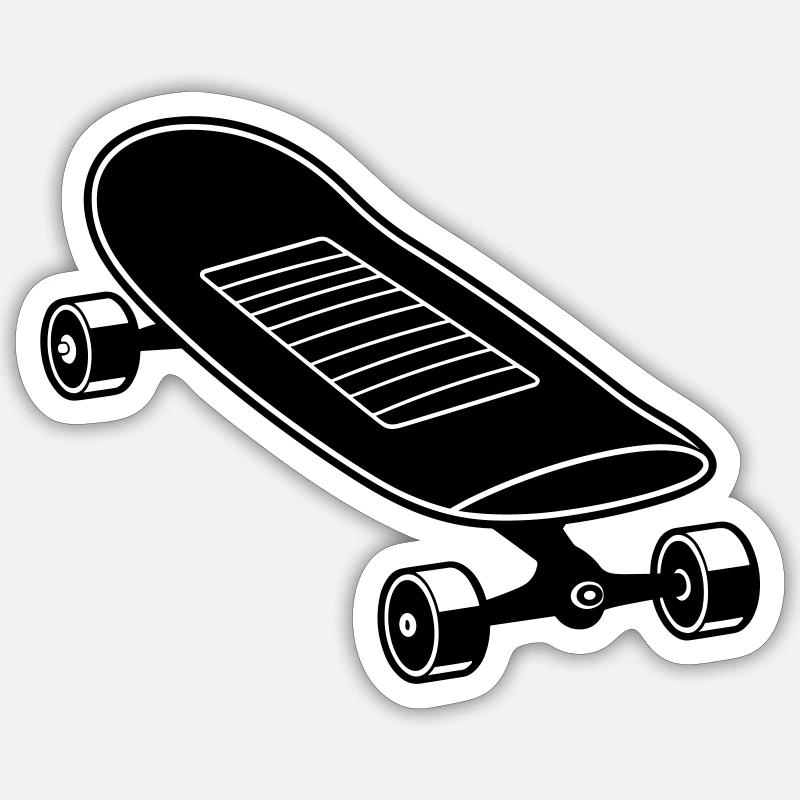 skateboard - Sticker size S (10 x 10 cm) - white matte