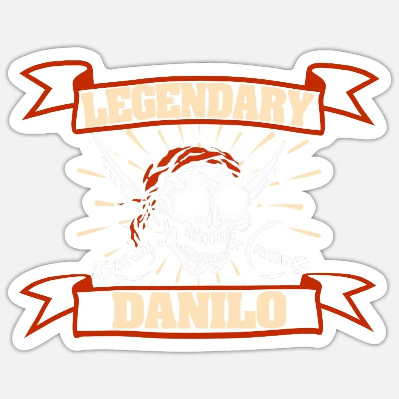 Pirate Danilo - Sticker size S (10 x 10 cm) - white matte
