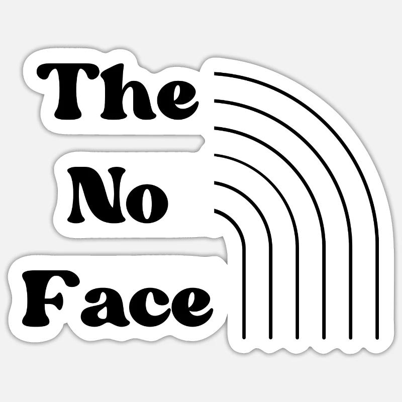 Sans visage forme - Sticker taille S (10 x 10 cm) - blanc mat
