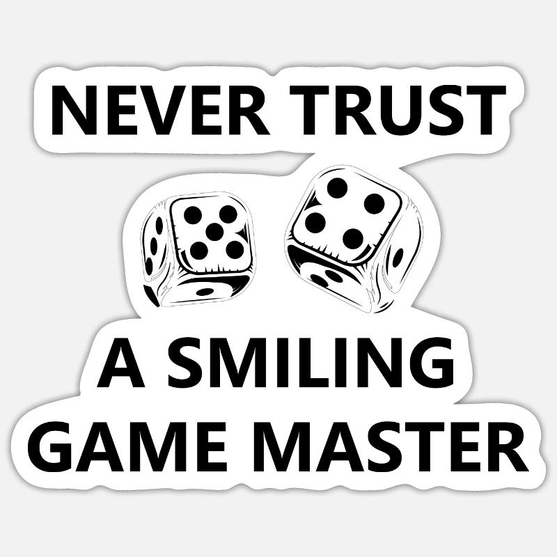 boardgame chess backgammon game night - Sticker Größe S (10 x 10 cm) - Mattweiß