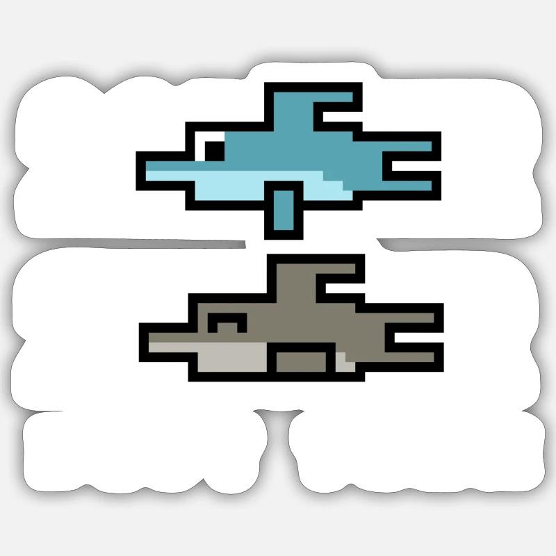 L’équipe Dolphin - Sticker taille S (10 x 10 cm) - blanc mat