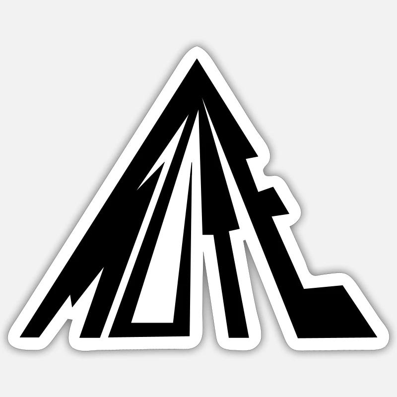 MUTE - Sticker size S (10 x 10 cm) - white matte
