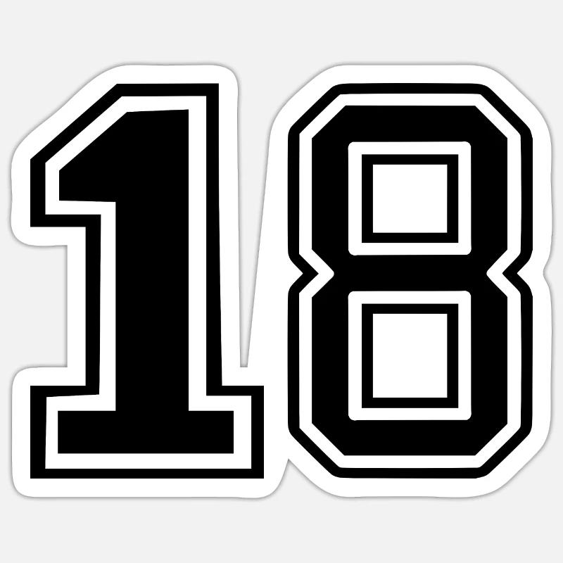 18 - Sticker size S (10 x 10 cm) - white matte