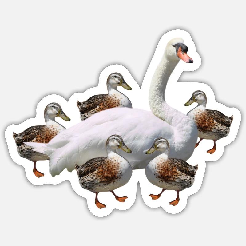 Duck Dance - Sticker size S (10 x 10 cm) - white matte