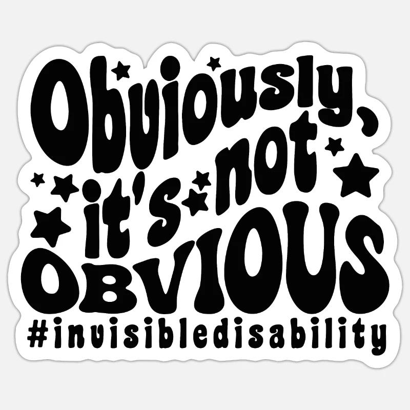 Unsichtbare Behinderung Sticker Größe S (10 x 10 cm)