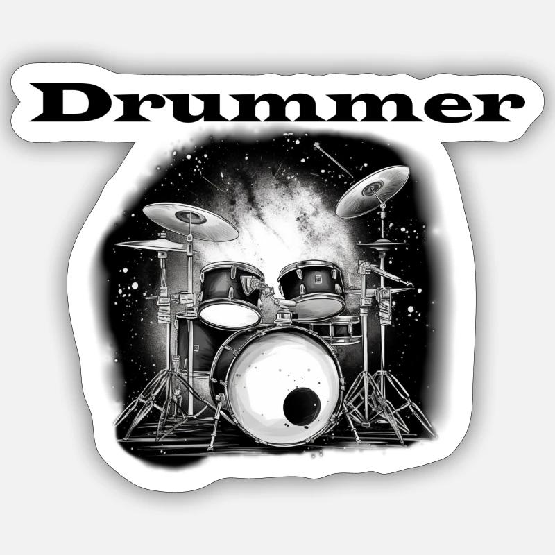 Drummer Sticker Größe S (10 x 10 cm)