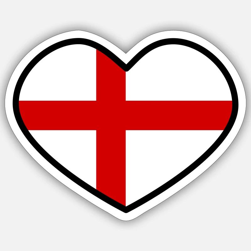Angleterre - Sticker taille S (10 x 10 cm) - blanc mat