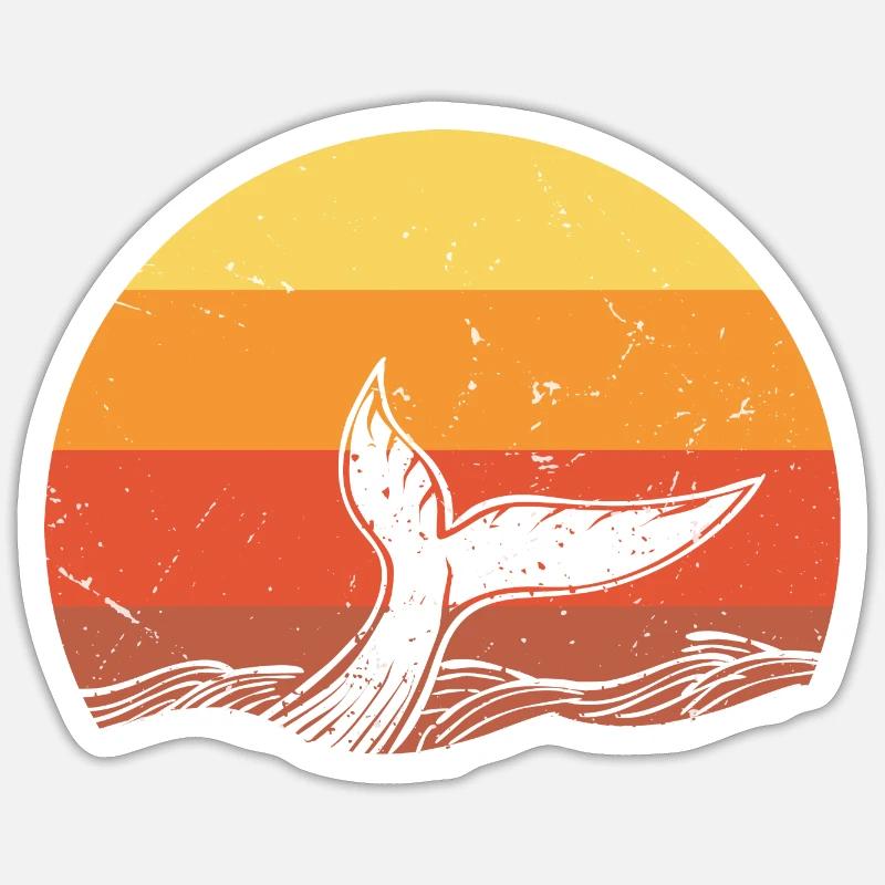 Requin requin - Haifisch - Sticker Größe S (10 x 10 cm) - Mattweiß