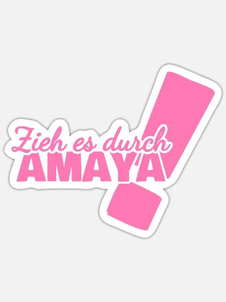 Durchhalten Amaya - Sticker Größe S (10 x 10 cm) - Mattweiß