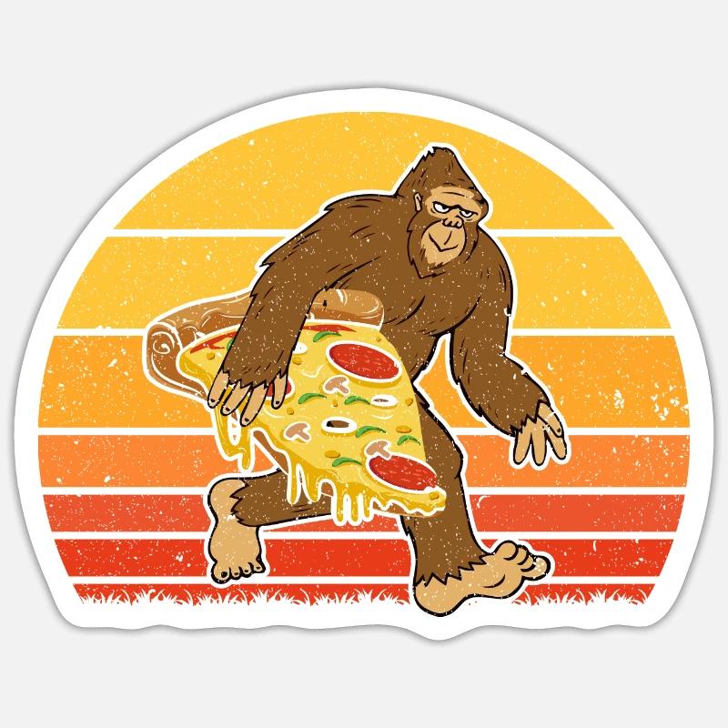 Pizza is also loved by creatures Sticker size S (10 x 10 cm)