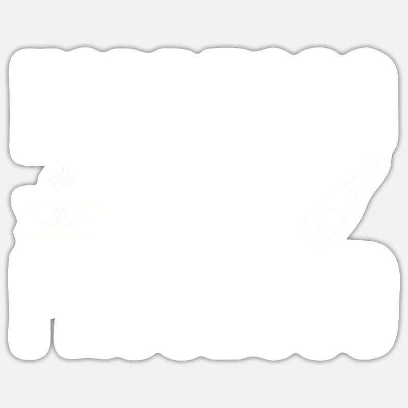 Espresso Then Prosecco 4 - Sticker size S (10 x 10 cm) - white matte