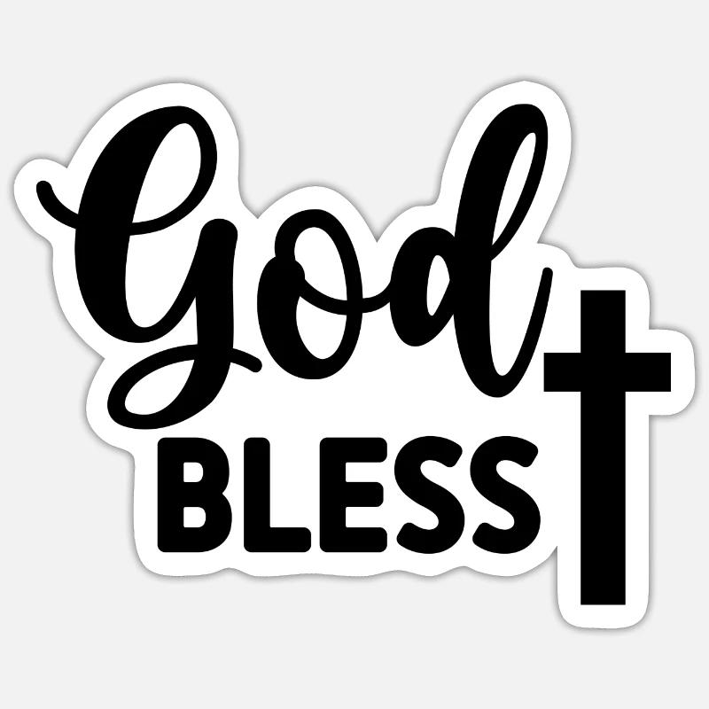 God Bless Sticker size S (10 x 10 cm)