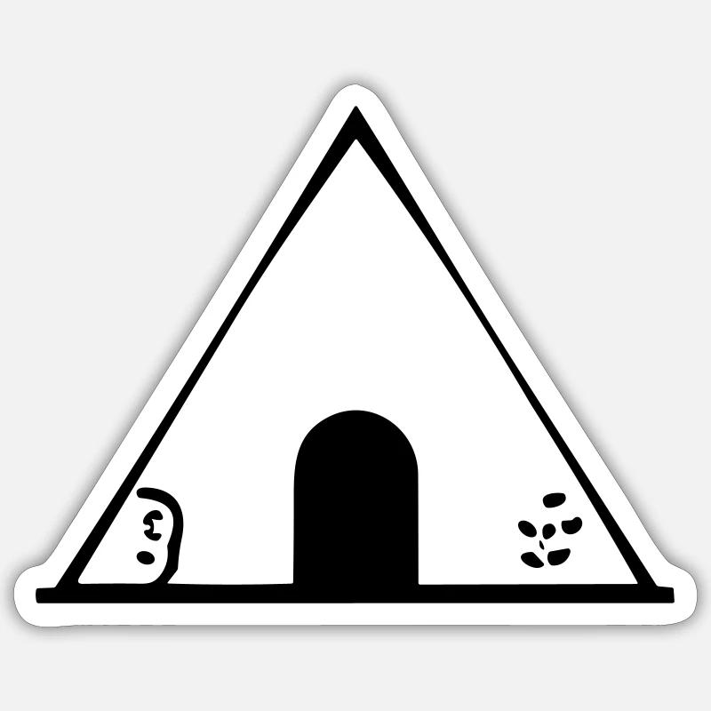 tente de camping Sticker taille S (10 x 10 cm)