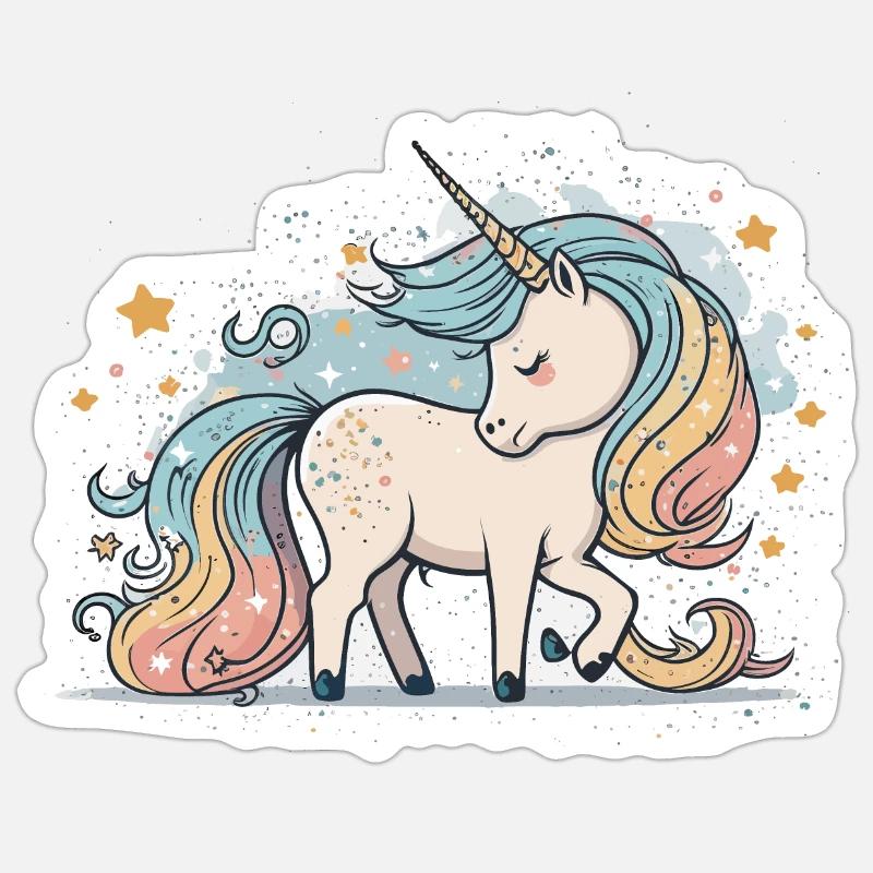 Paradis du pastel - Sticker taille S (10 x 10 cm) - blanc mat
