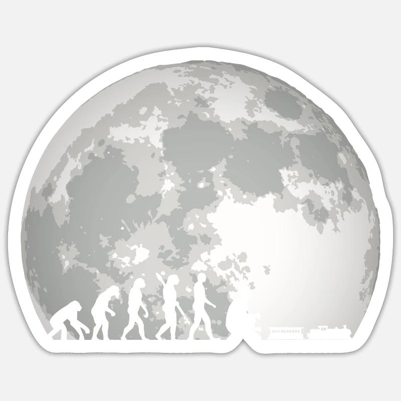 Evolution of Human Train Model Railway Sticker size S (10 x 10 cm)