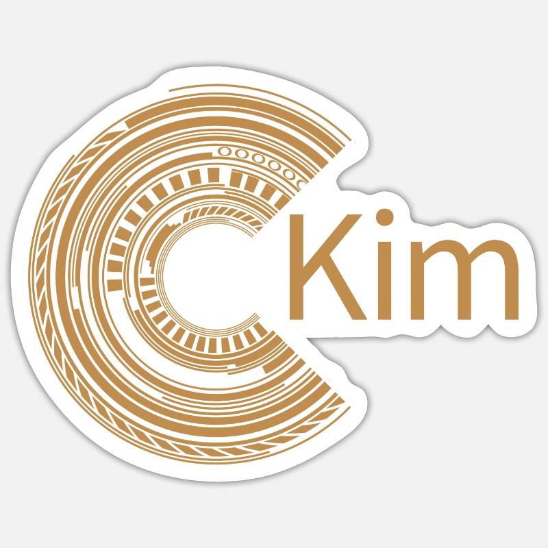 Pour Kim - Sticker taille S (10 x 10 cm) - blanc mat