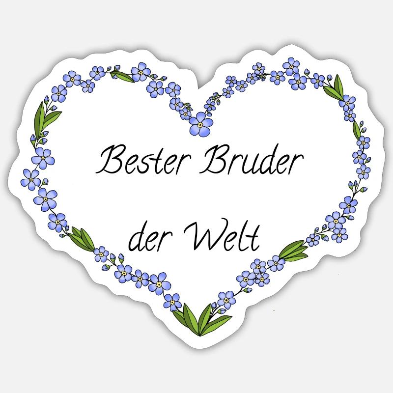 Bester Bruder der Welt Sticker Größe S (10 x 10 cm)
