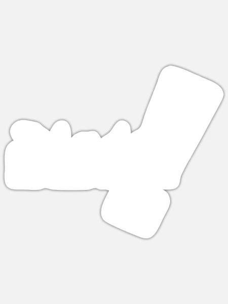Aufgeben Lalaine - Sticker Größe S (10 x 10 cm) - Mattweiß