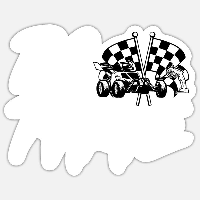 Voiture télécommandée RC Car Sticker taille S (10 x 10 cm)