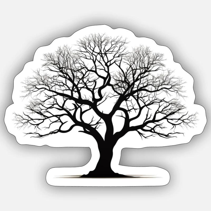 Simple Tree Silhouette Sticker size S (10 x 10 cm)