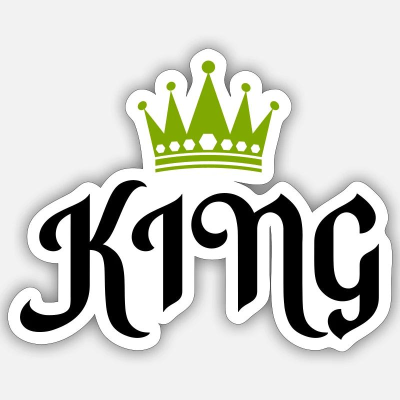 Roi 02 - Sticker taille S (10 x 10 cm) - blanc mat