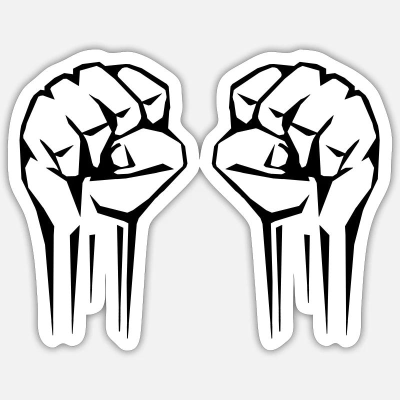 faust 02 - Sticker Größe S (10 x 10 cm) - Mattweiß