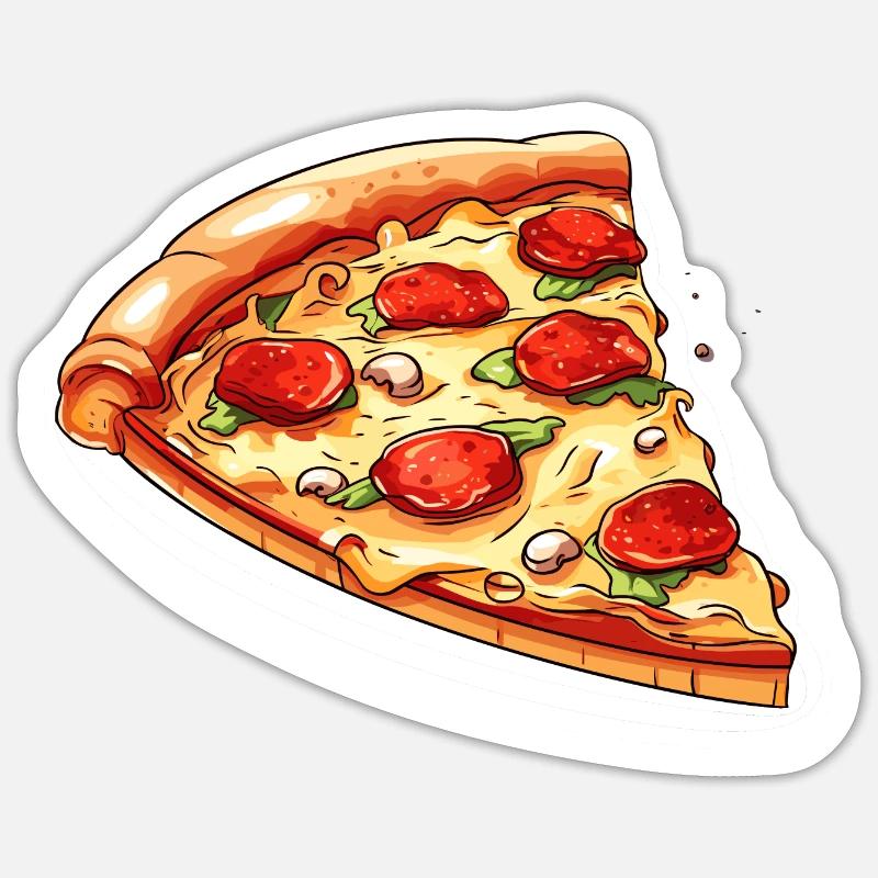Lecker Pizza! Sticker Größe S (10 x 10 cm)