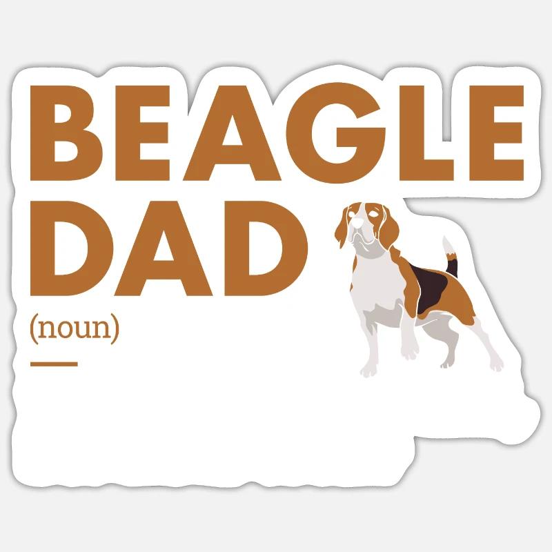 Beagle Dad Definition - Sticker size S (10 x 10 cm) - white matte